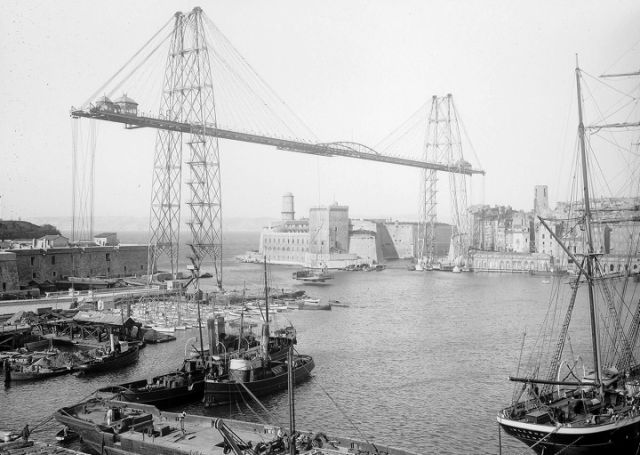 Pont transbordeur du Vieux-port à Marseille – inauguré en 1905 et détruit en 1944 – célébré par Pagnol dans sa trilogie